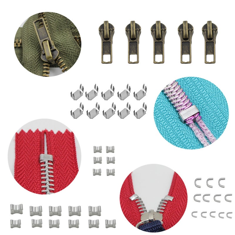 YaHoGa 143 PCS Zipper Repair Kit Zipper Replacement with Install Plier for Bags, Jackets, Tents, Backpacks, Sleeping Bag - Image 4